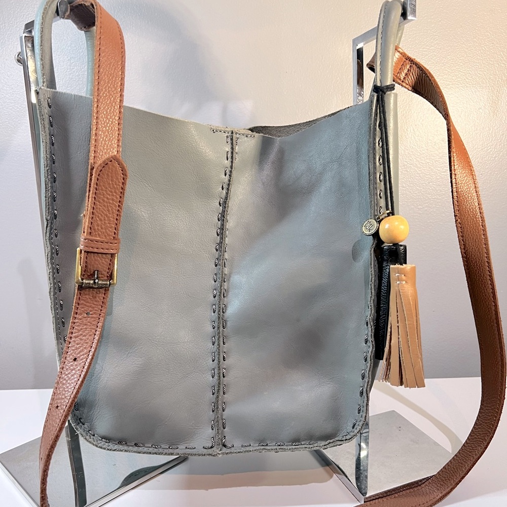 THE SAK  Los Feliz Blue Gray Unlined Leather Crossbody